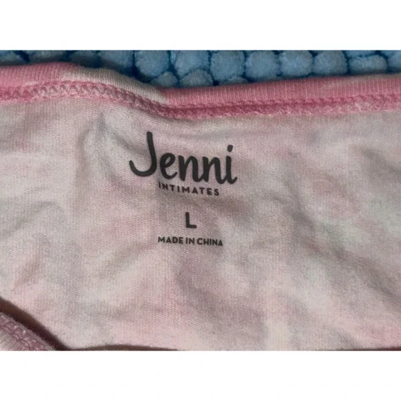 Jenni Intimates Women's Low Rise Cheeky Panty Tie Dye Pink, Size L, NWT - Picture 4 of 6